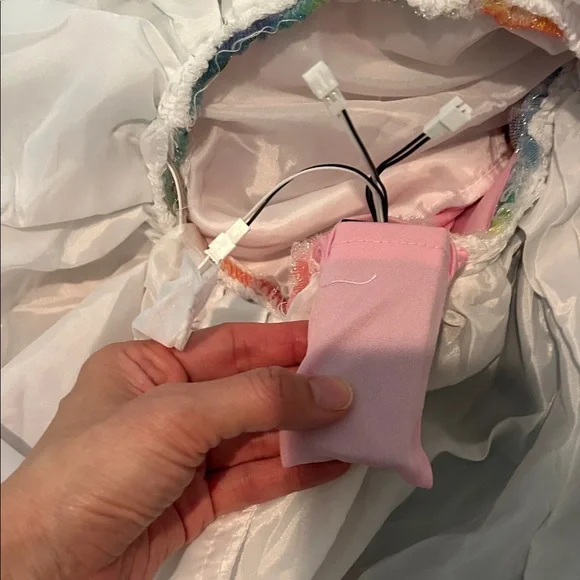 Target Girls Rainbow Floral Tulle Dress - White, Pink, Gold, Multicolor - Picture 7 of 10